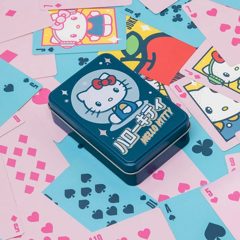 Letra loje Paladone Hello Kitty, 52+2 Joker (54 copë), me kuti ruajtëse, blu