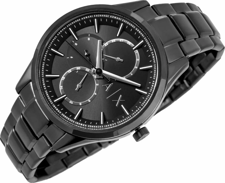 Orë dore për meshkuj Armani Exchange, e zezë