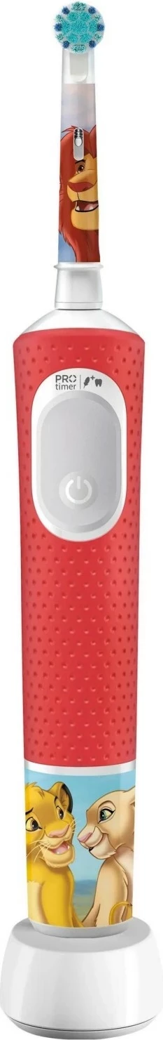 Furçë dhëmbësh elektrike Oral-B Vitality Pro D103 Kids Lion King, e kuqe, me etui