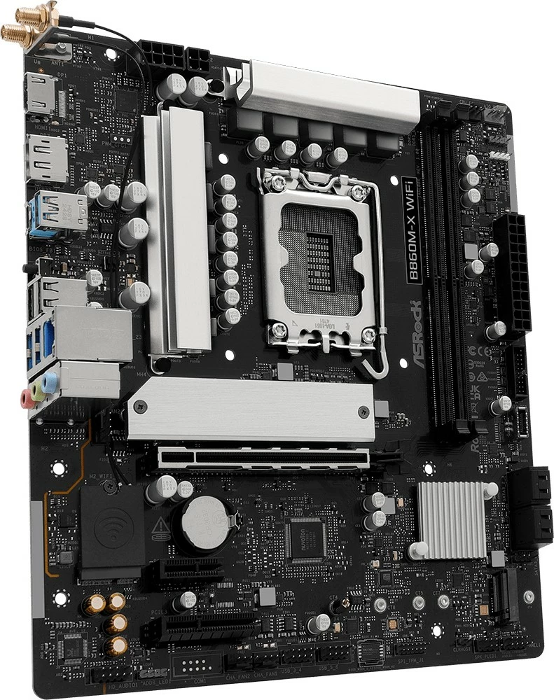 Pllakë amë ASRock B860M-X WiFi, micro ATX, DDR5, HDMI/DP, WiFi, Bluetooth, e zezë