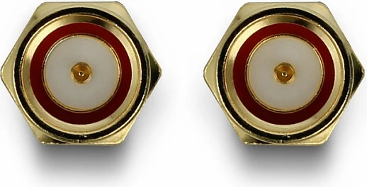 Adapter SMA DeLOCK 12020, këndor 90°, mashkull-mashkull, 50Ω, ngjyrë bronz
