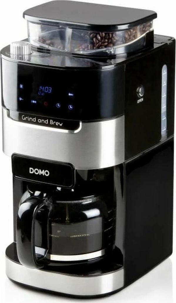 Makinë kafeje drip Domo DO721K, 1.5 L, 12 filxhanë, me mulli, 900 W, e zezë
