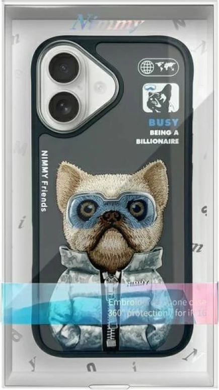 Kutia për iPhone Nimmy Cool&Cute 2.0 Dog, e zezë