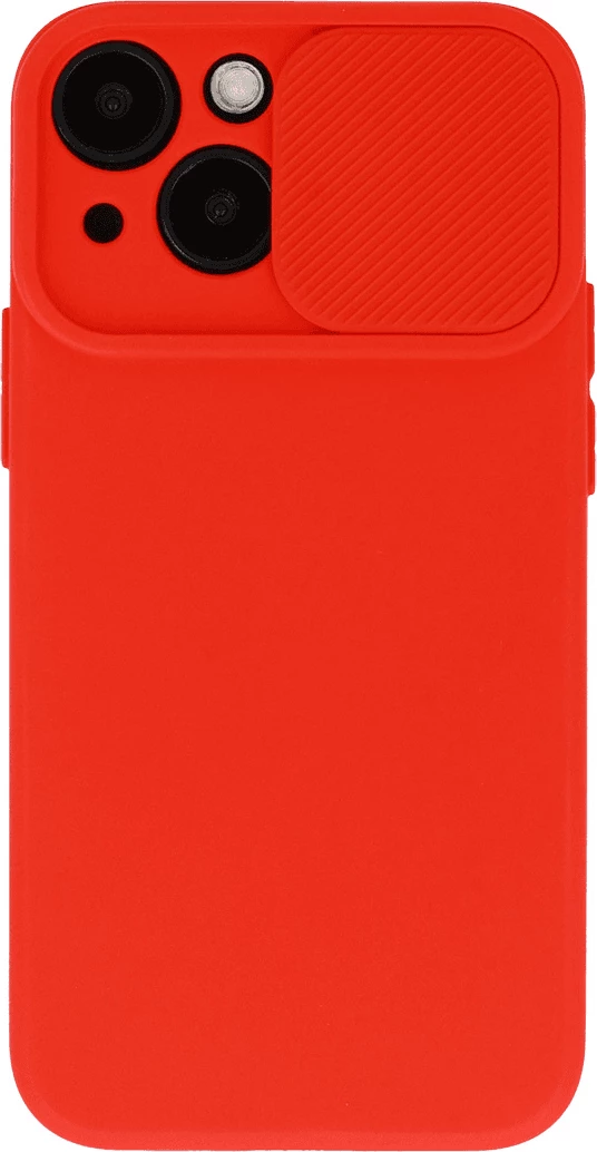 Mbështjellës ONASI me mbulesë lente, silikon, për iPhone 15 Pro, e kuqe