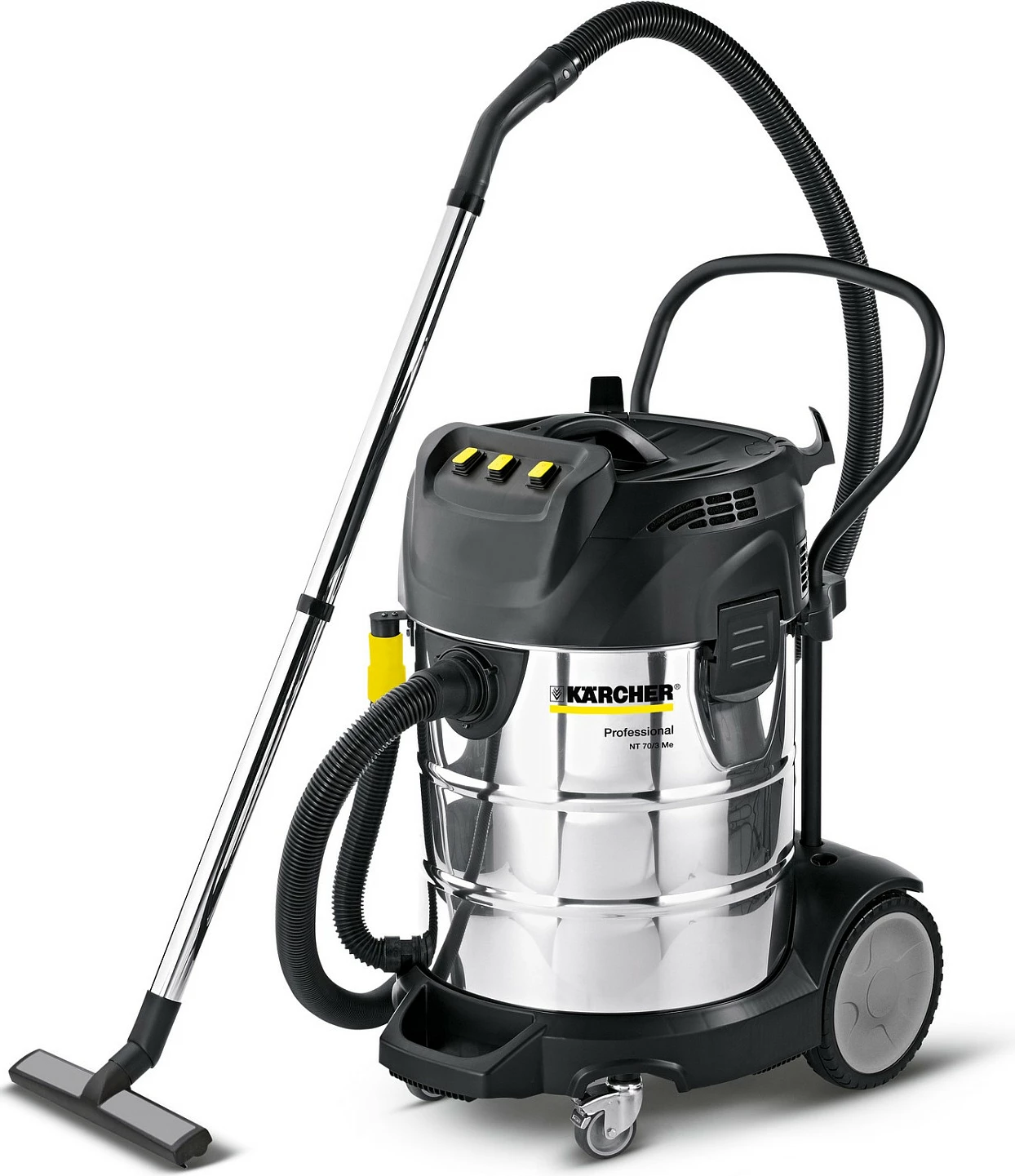 Fshesë industriale ujë/thatë Kärcher NT 70/3 ME TC, 70 L, 3 motorë, inox