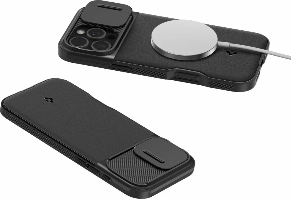 Mbështjellës Spigen Optik Armor Mag për iPhone 16 Pro Max, MagSafe, i zi