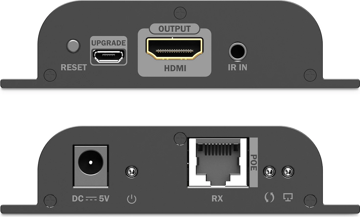 Marrës HDMI IP PoE Digitus 4K/60Hz, HDMI 2.0, Cat6, 200m, e zezë