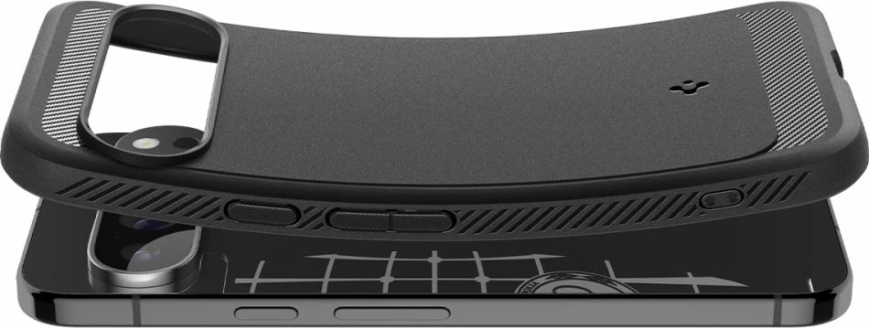 Mbështjellës Spigen Rugged Armor për Google Pixel 9 Pro XL, i zi