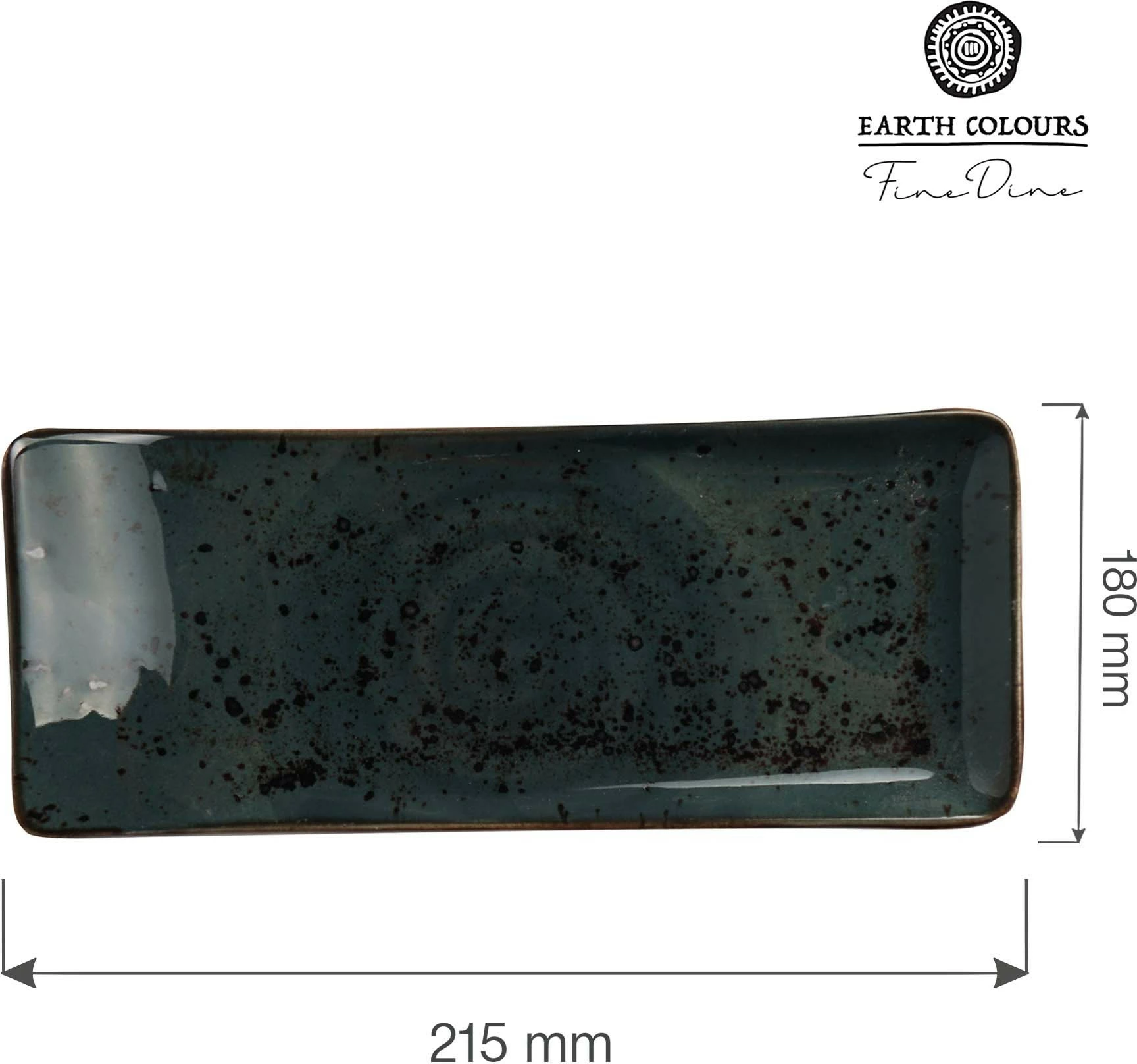 Pjatë servimi Fine Dine Arando 215x180 mm Gri Set 6 copë