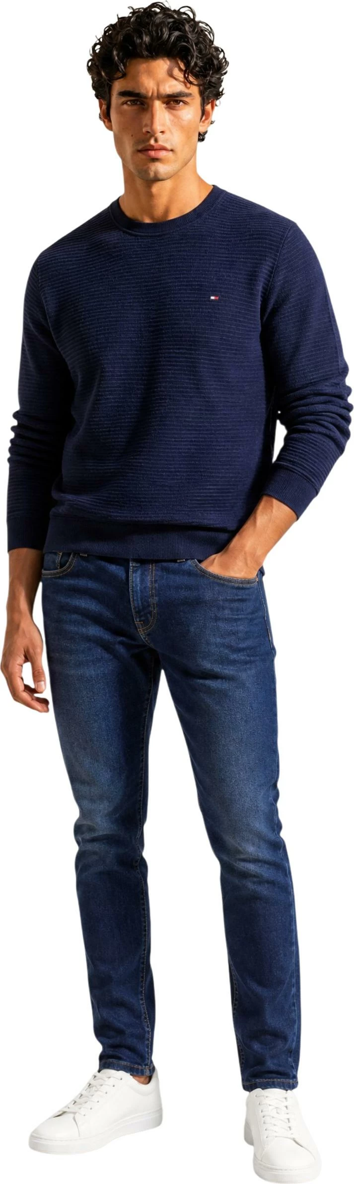 Xhemper për meshkuj Tommy Hilfiger MW0MW44759, blu navy [Madhësia: S]