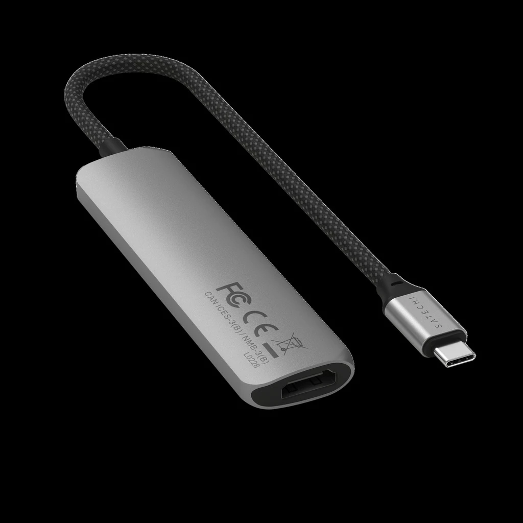 Satechi 4-in-1 USB-C Slim Multiport Adapter 4K - Space Grey