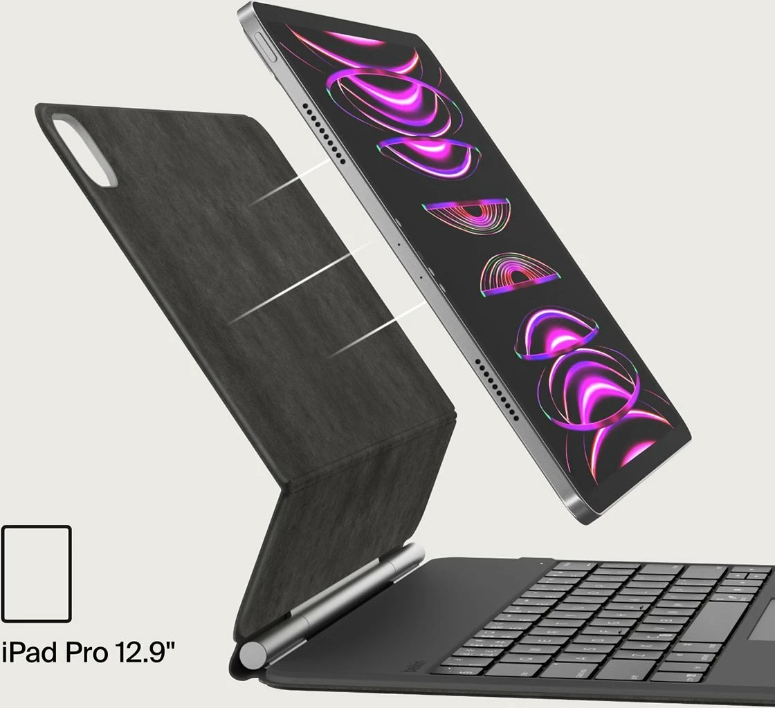 Mbështjellës me tastierë Belkin BBZ003DU-V1 për iPad Pro 12.9", i zi