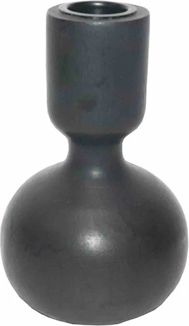 Mbajtëse qirinjsh Scandi, dru i zi, 8x8x13cm