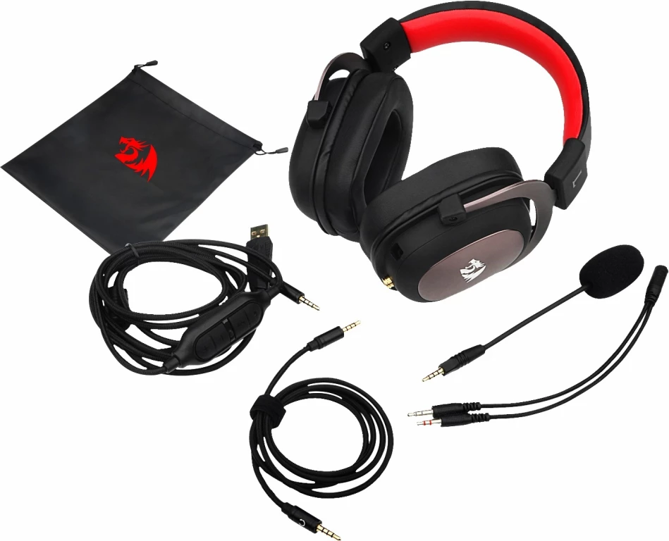 Kufje gaming Redragon Zeus 2 H510-1, 7.1 surround, me mikrofon, me kabllo, të zeza
