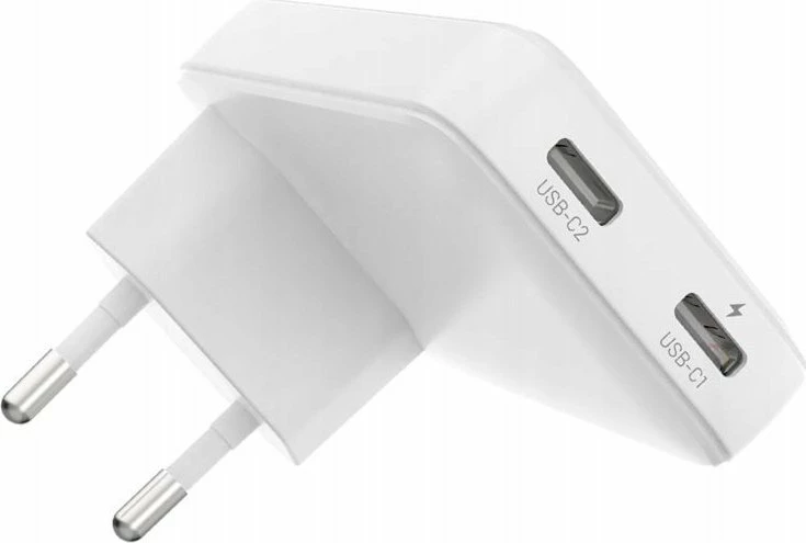 Karikues udhëtimi GaN USB-C Fixed Slim FIXCG45S-2C-WH, 45W Power Delivery, 2x USB-C, i bardhë