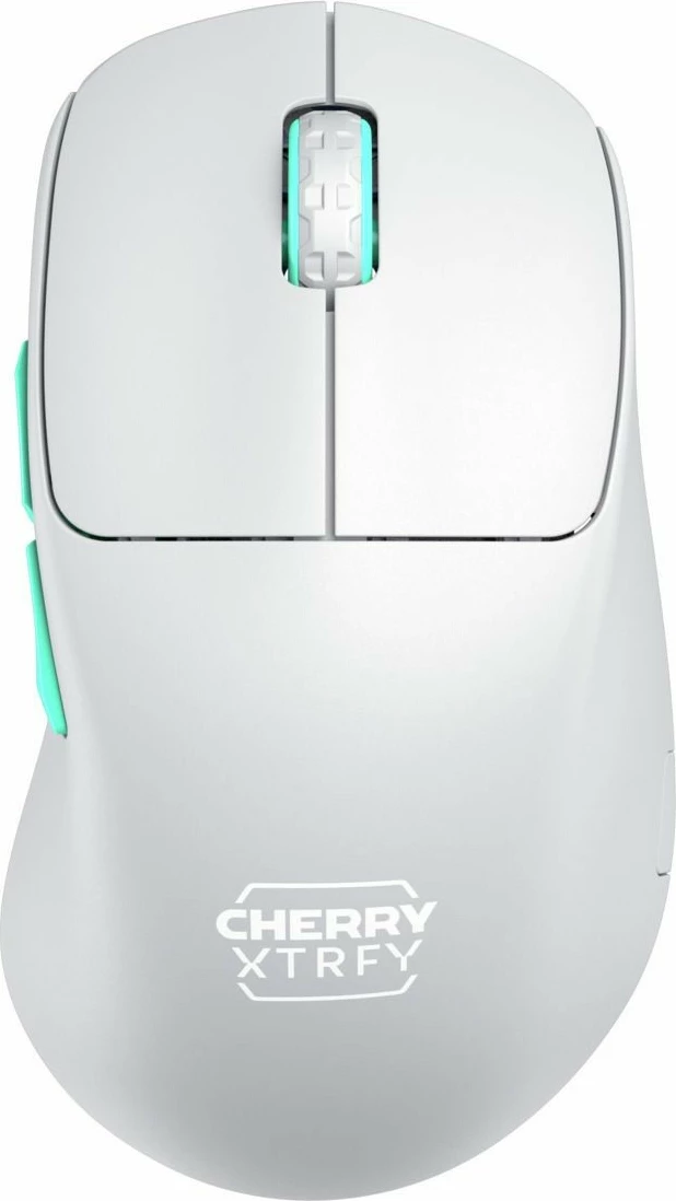 Maus CHERRY XTRFY M64 Wireless, 26000 DPI, Blu, Turquoise, Bardhë