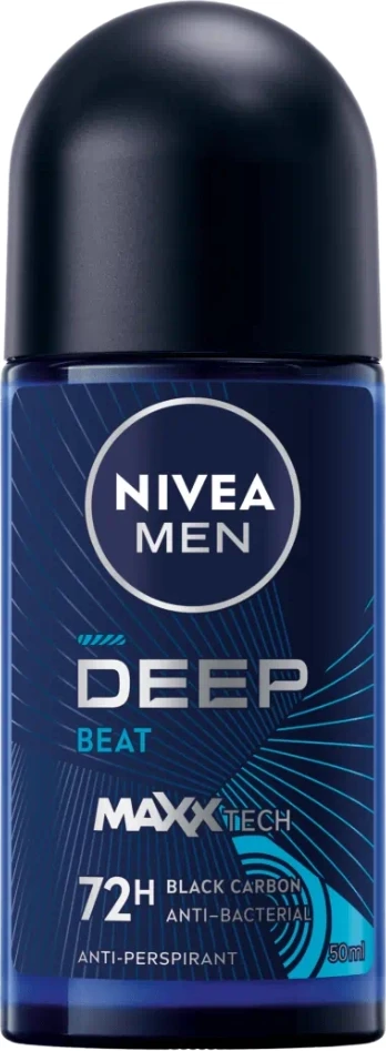 Antiperspirant roll-on për meshkuj Nivea Deep Black Carbon, 50ml