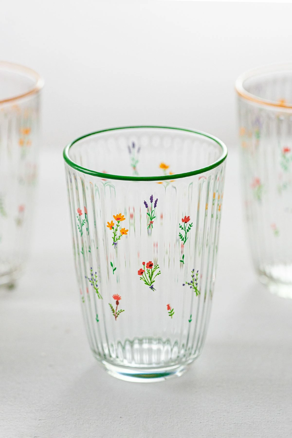Set gotash prej qelqi (4 copë), Hermia Concept, Botanical 395