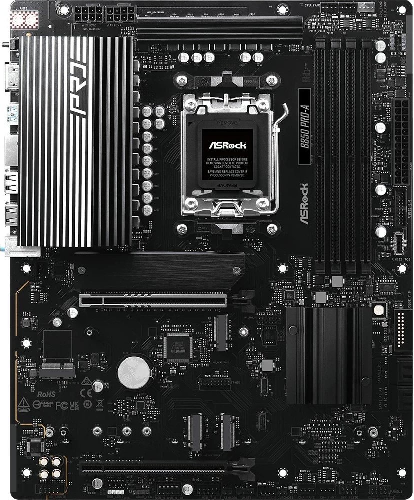 Pllakë amë Asrock B850 Pro-A, Socket AM5, ATX, 256 GB, E zezë