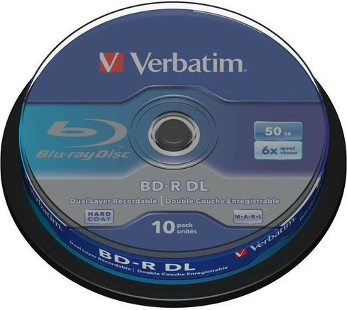 Blu-ray Verbatim BD-R DL 50GB 6x, 10 copë