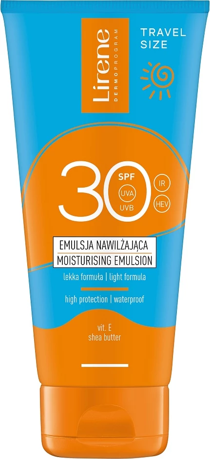 Emulsion për diell për femra Lirene Sun Moisturizing Emulsion SPF30, 90ml