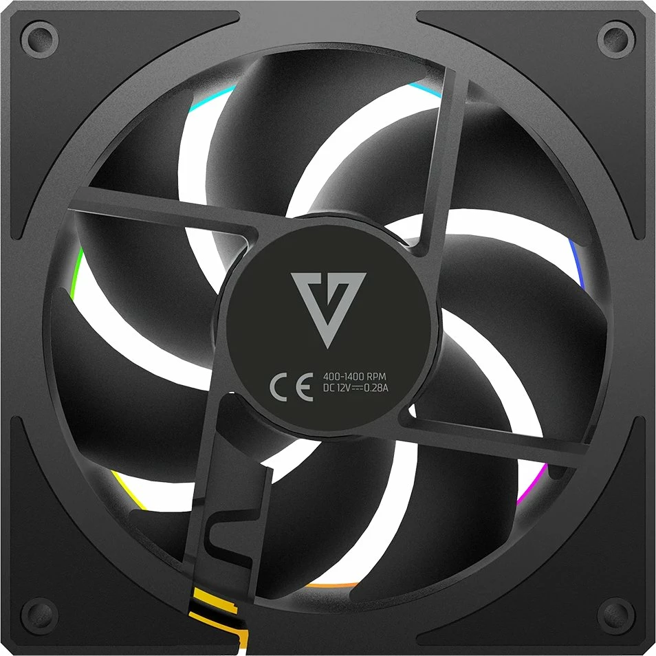 Ventilator kasë Modecom Volcano Loop 120 ARGB Reverse 120 mm 4-pin PWM, i zi