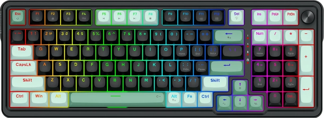 Tastierë Redragon EISA Magnetic K686BG-RGB-M, 96%, RGB, me tela, e zezë