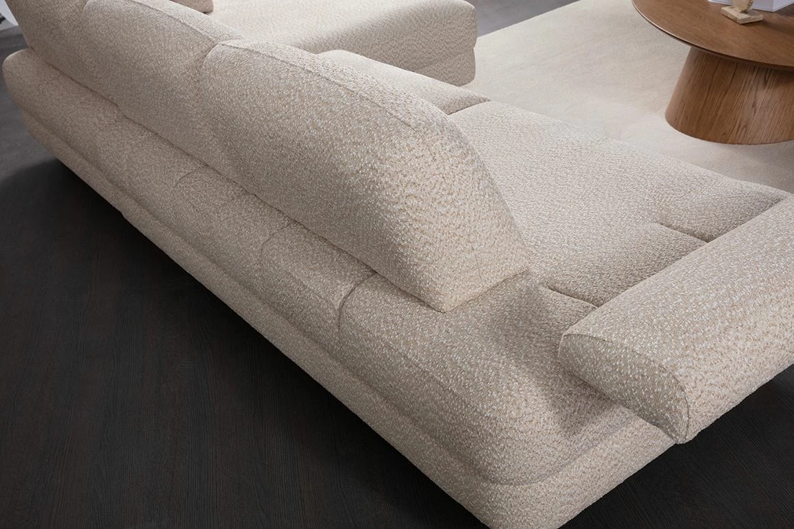 Kënd divani-krevat Atelier del Sofa, Nice L kënd djathtas, krem