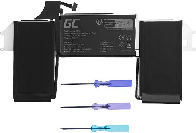 Bateri laptopi Green Cell A1965 për Apple MacBook Air 13 A1932/A2179 (2018-2020), e zezë