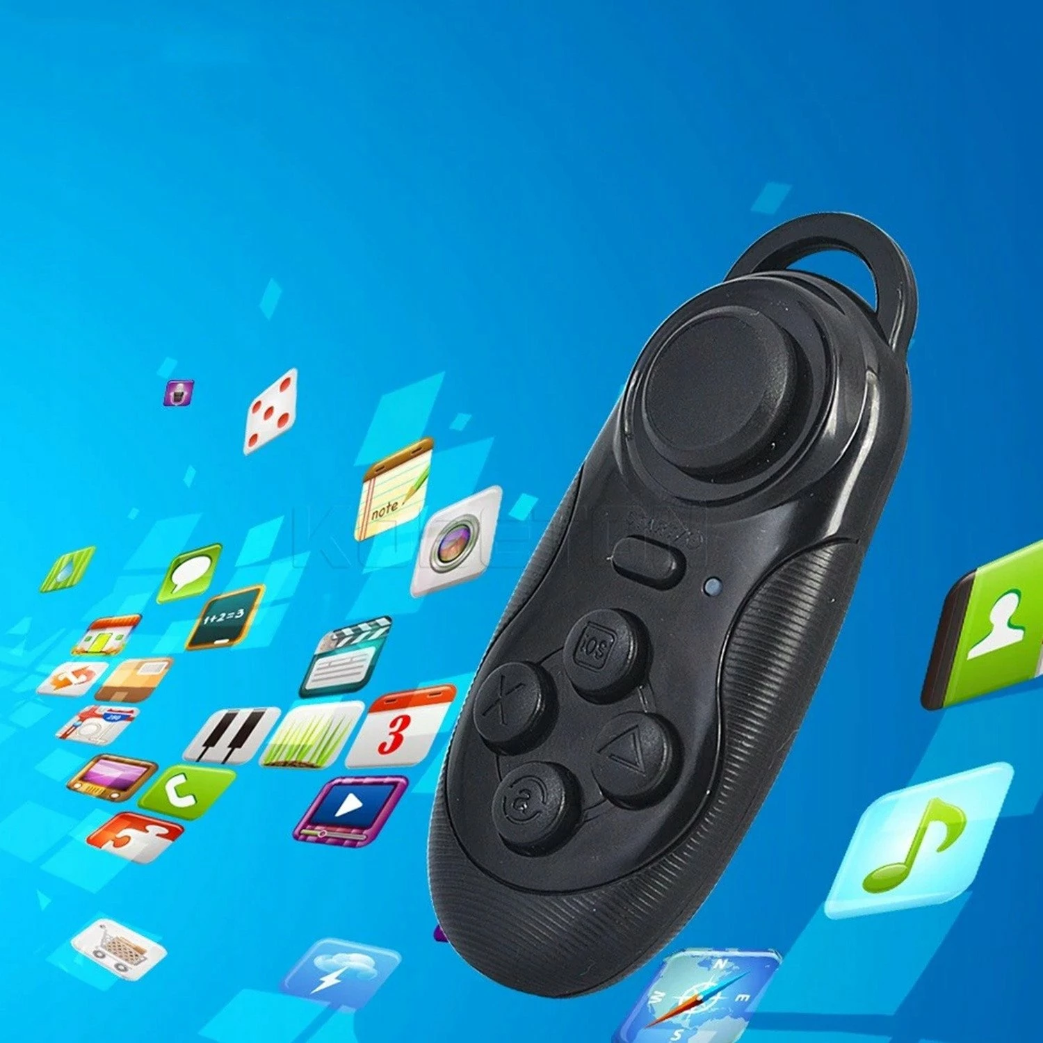 Telekomandë Bluetooth për celular/VR Strado AP1, Bluetooth 3.0, bateri 180 mAh, deri 10 m, e zezë