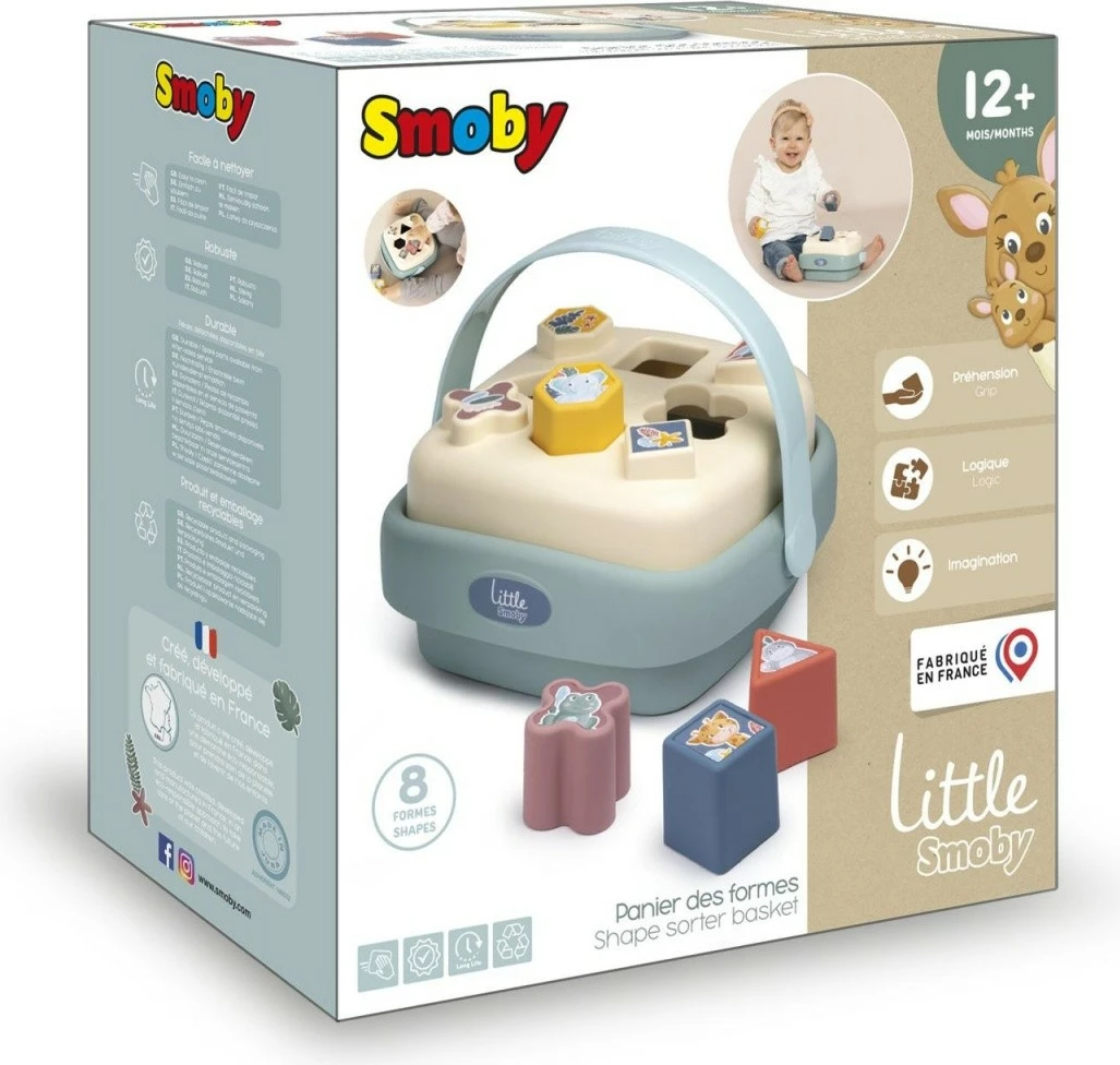 Lodër edukative Smoby Shape Sorter Basket, 8 forma, shumëngjyrëshe