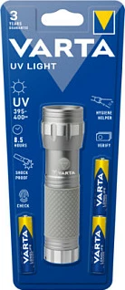 Llambë dore UV VARTA 15638 101 421, LED 400 nm, AAA, 8.5 orë, argjendtë