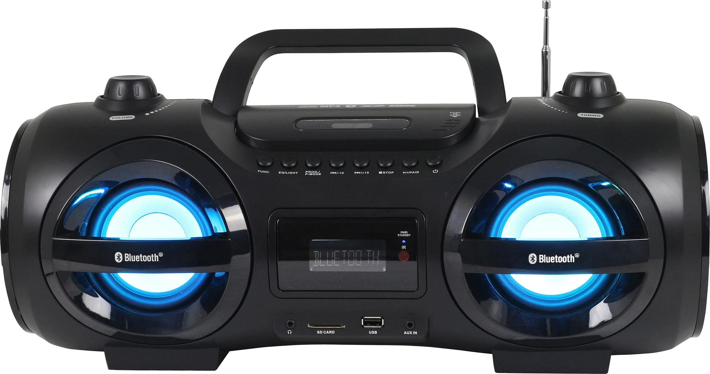 Altoparlant portativ REFLEXION CDR900BT, CD/USB/Radio FM, Bluetooth, Black/Orange
