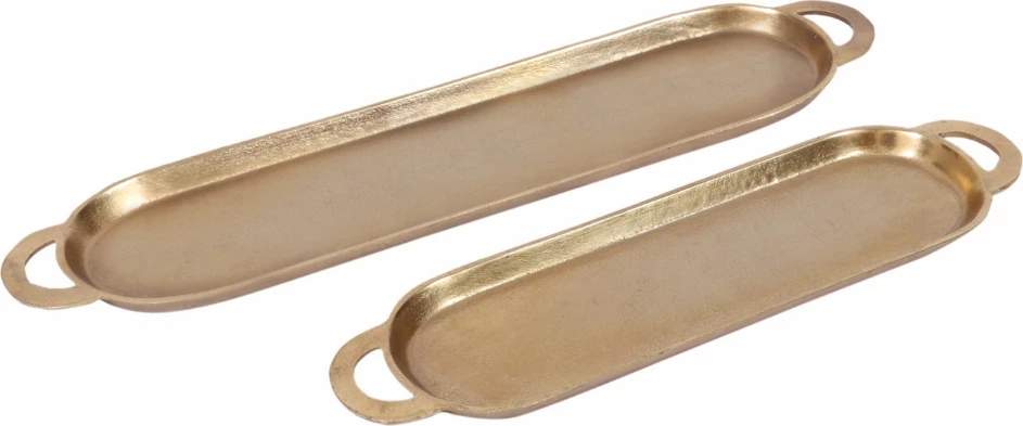 Tabaka dekorative CORLI, alumin, ngjyrë ari, 60x16x3cm