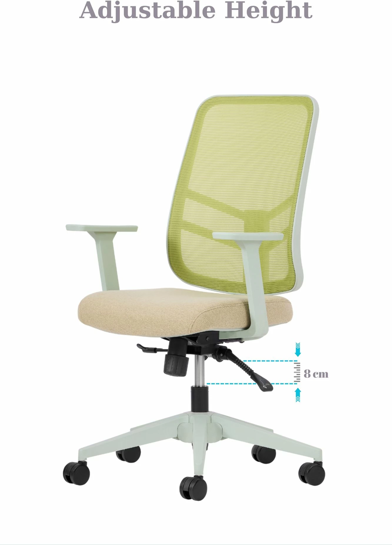 Karrige zyre Skye Decor, Leto 108, ngjyrë e gjelbër