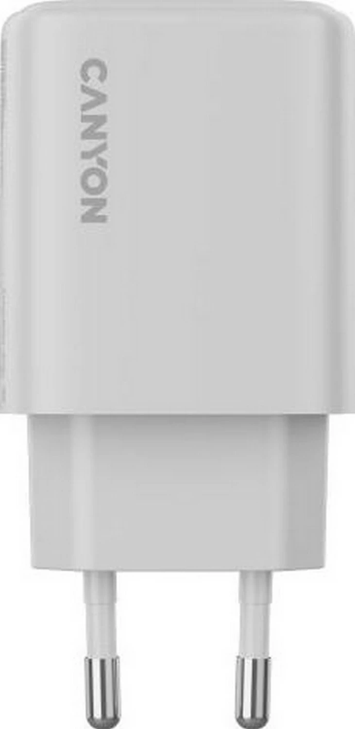 Karikues rrjeti Canyon OnCharge 250 25W, 1x USB-C PD, 1x USB-A QC, i bardhë