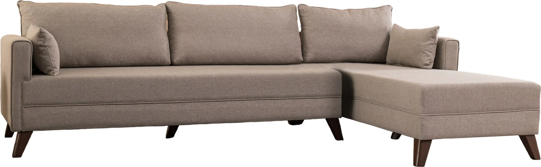 Këndsofa Bella, kënd i djathtë, ngjyrë krem