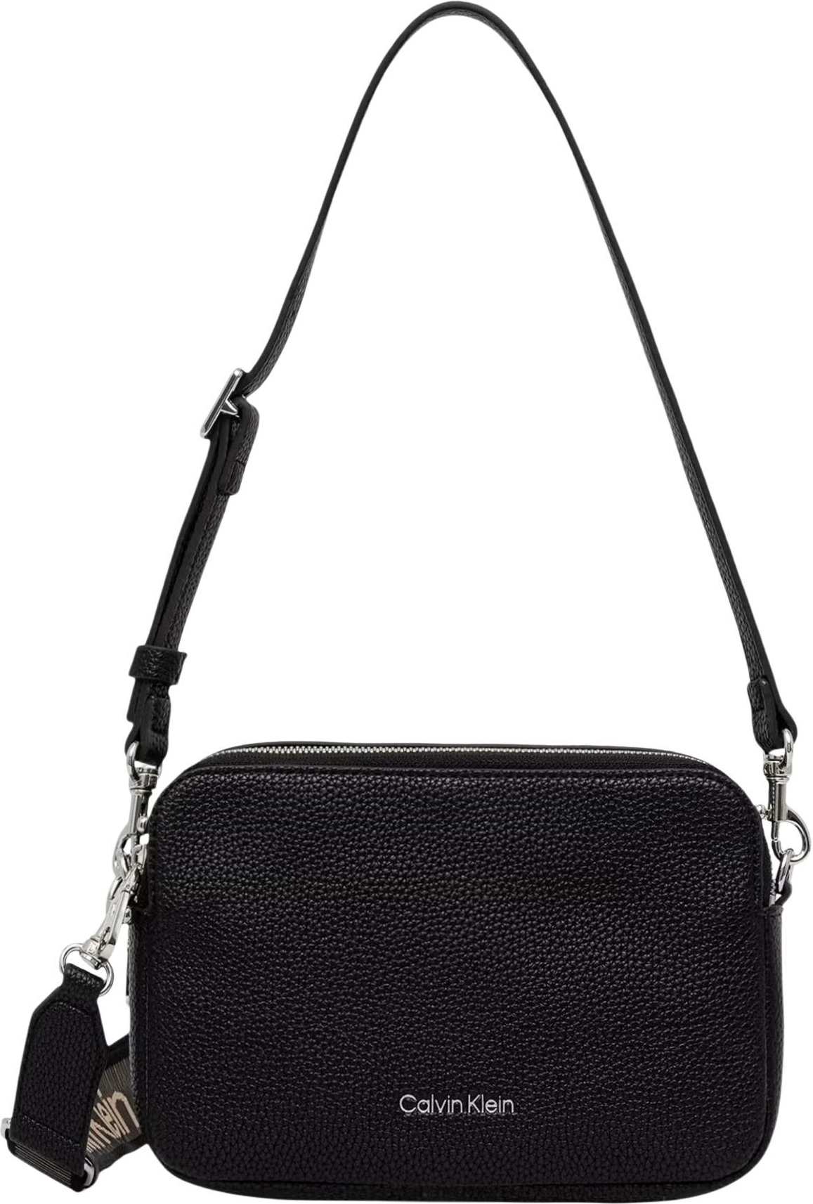 Çantë crossbody për femra Calvin Klein Webbing 2X Strap Camera Bag LV04F3656G, e zezë