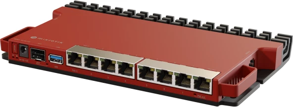 Router Mikrotik L009UIGS-RM, 8x Gigabit, SFP 2.5G, PoE, rack 1U, kuqe