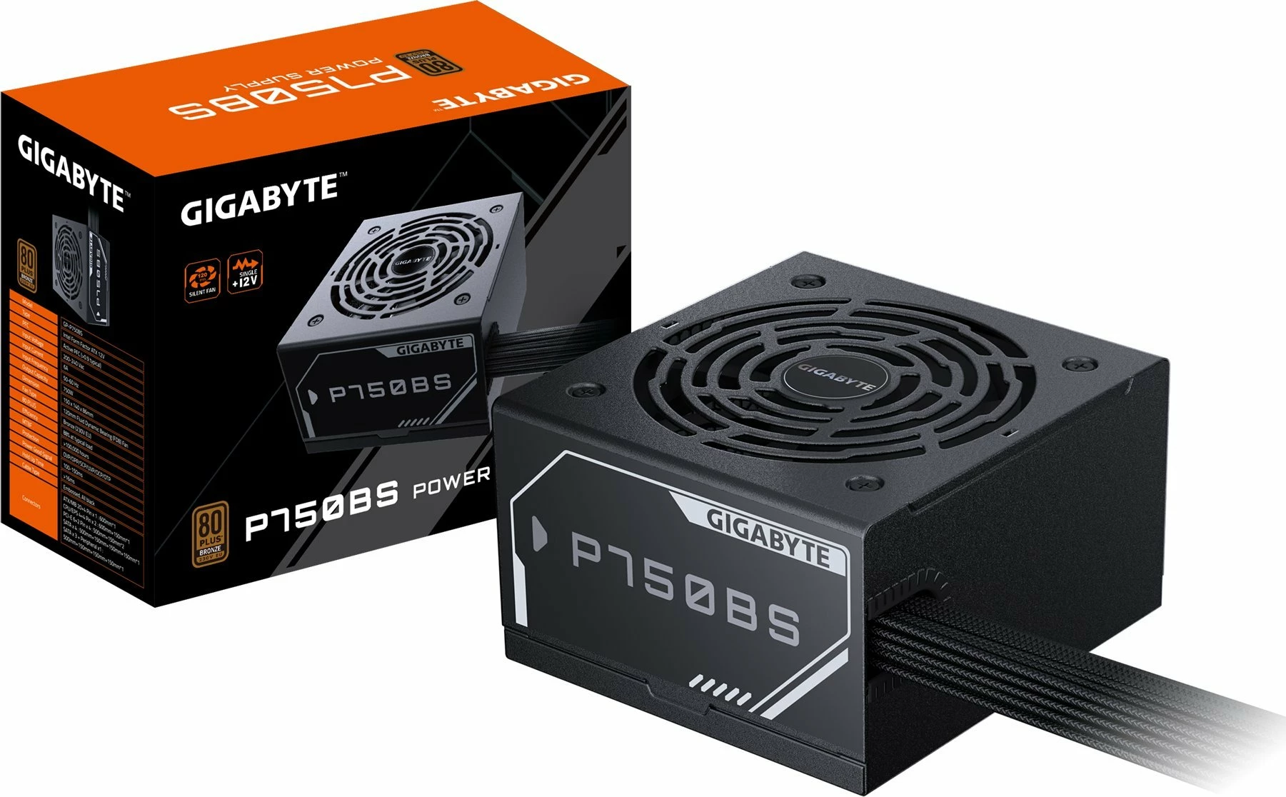 Furnizues energjie Gigabyte P750BS (GP-P750BS) 750W 80 Plus Bronze ATX, jo-modular, i zi