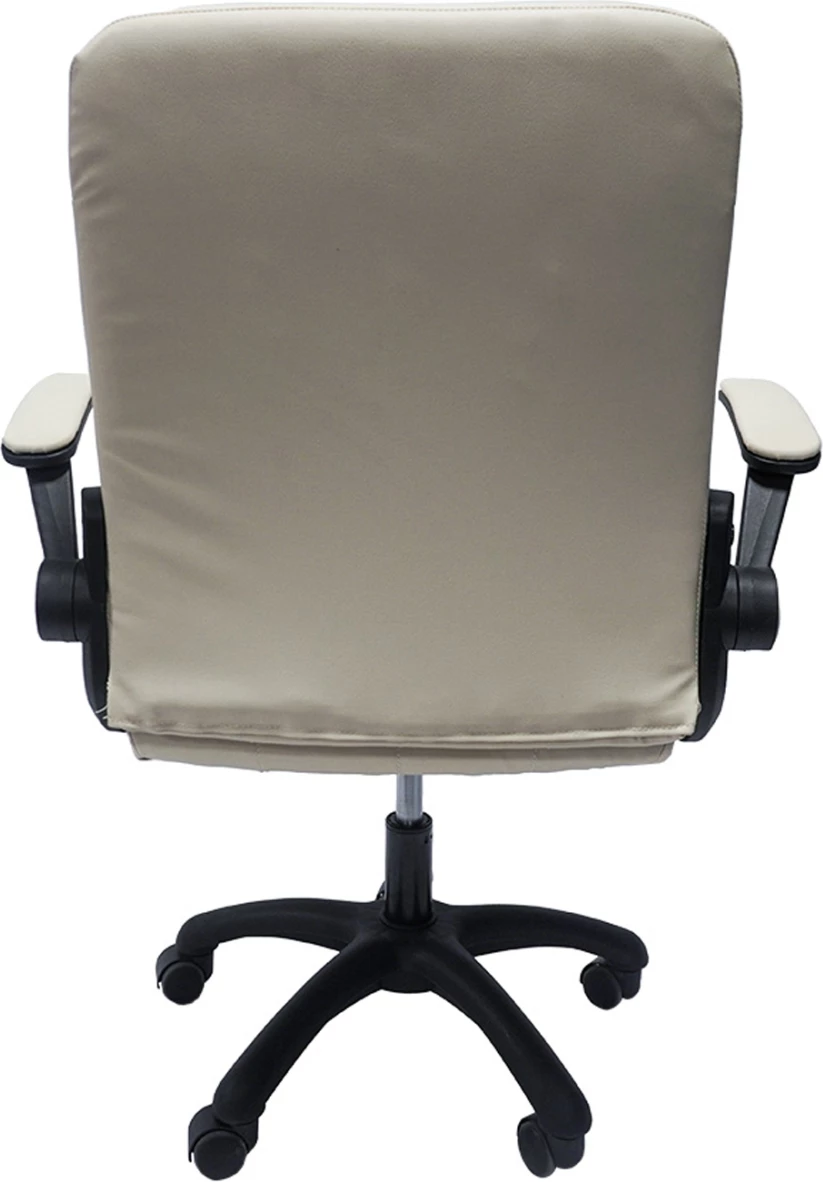 Karrige për zyre PORTIMA FH1197.04, PVC bezhë, kornizë dhe bazë najloni e zezë, 69x53x98H cm