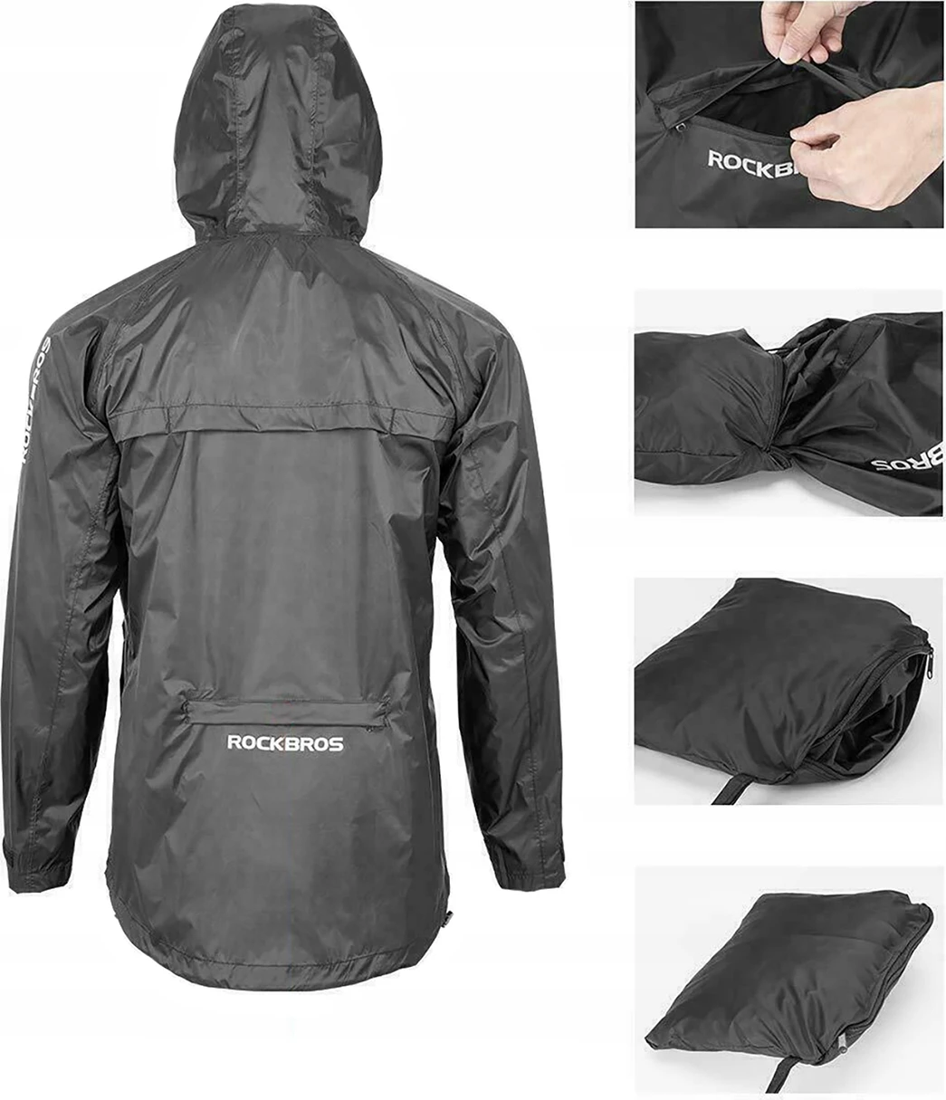 Xhaketë shiu Rockbros YPY013BKXL, najlon, XL, e zezë