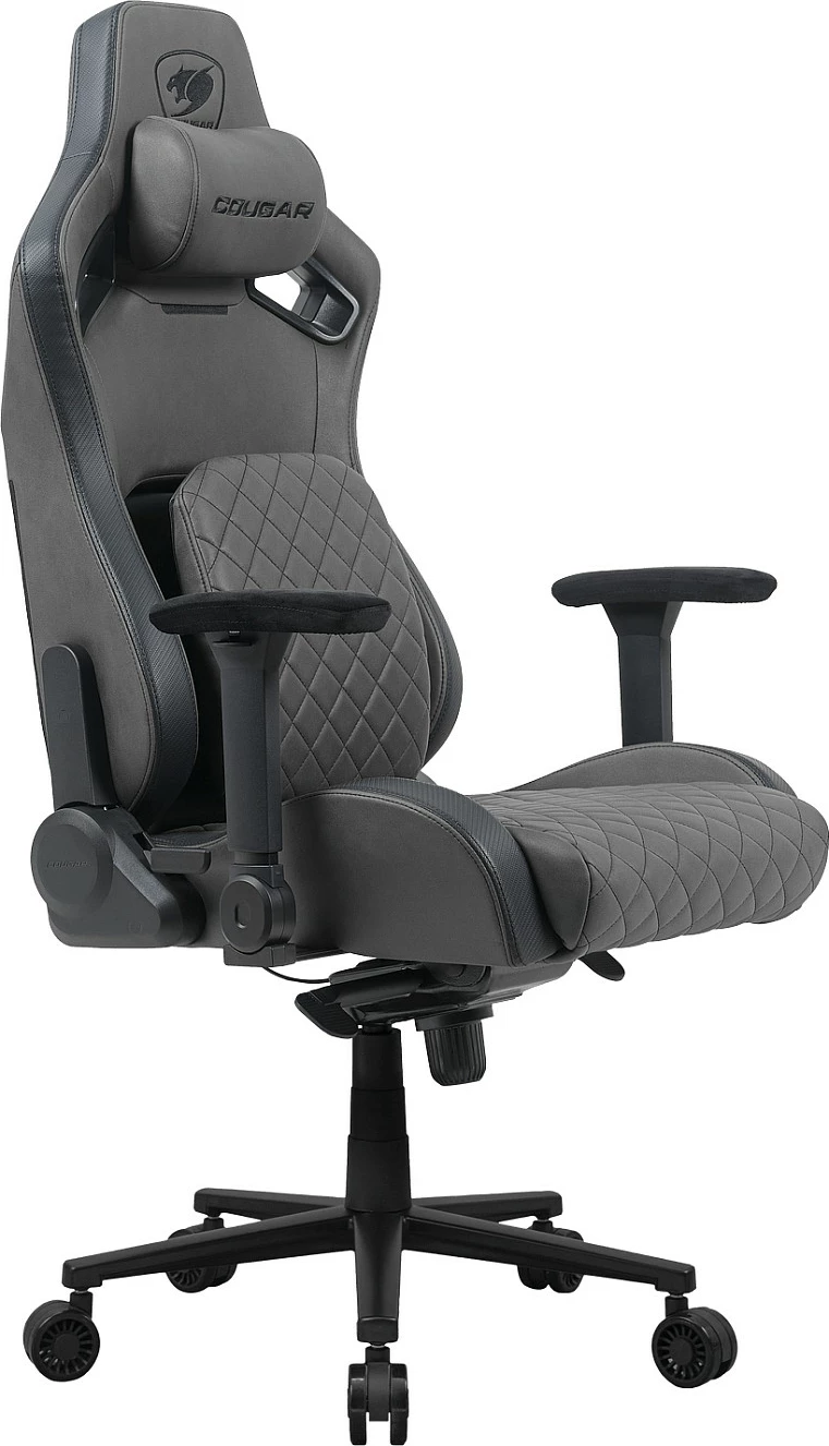 Karrige gaming Cougar Defensor S Jet Gray F, 150 kg, 4D armrests, pëlhurë, gri/zezë