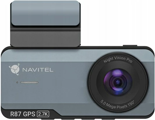 Kamerë regjistruese për veturë Navitel R87 GPS 2.7K, 150°, 3.7\", Wi‑Fi, microSD deri 256GB, e zezë/argjendtë