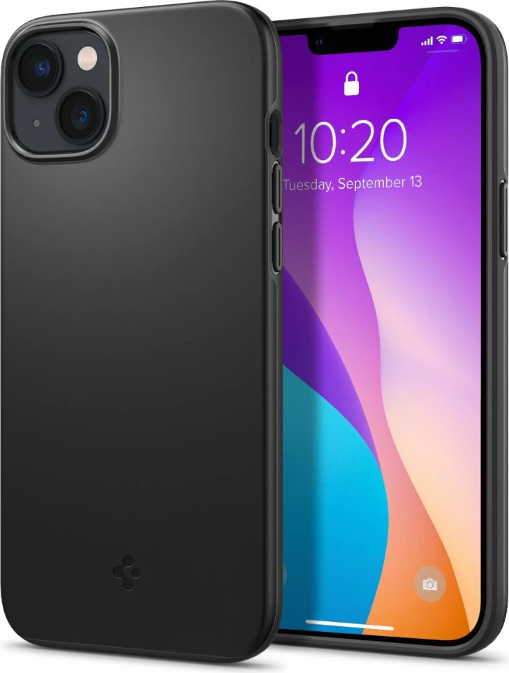 Mbështjellës Spigen Thin Fit për iPhone 14 Plus, i zi