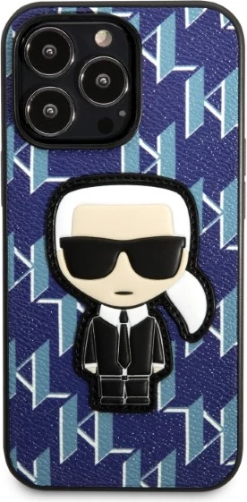Mbështjellës Karl Lagerfeld Monogram Ikonik Patch për iPhone 13 Pro Max, Blu