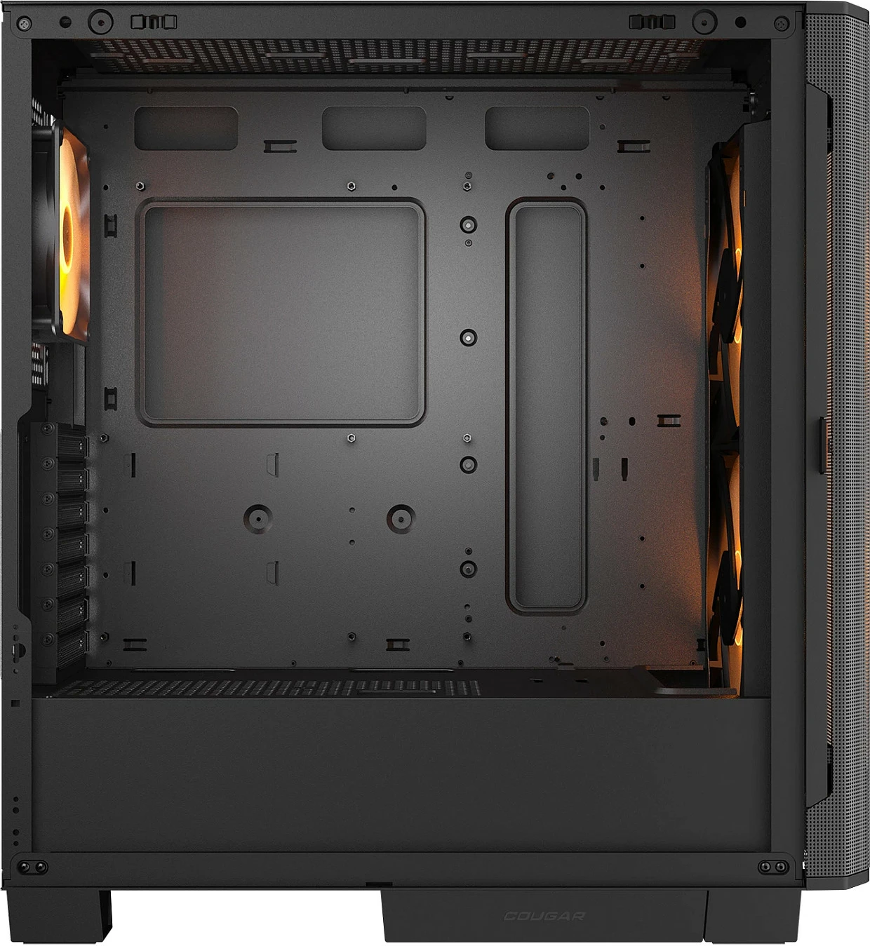 Kasë Cougar Airface FLO ARGB, Midi Tower, ATX/E-ATX, USB-C, xham i temperuar, e zezë