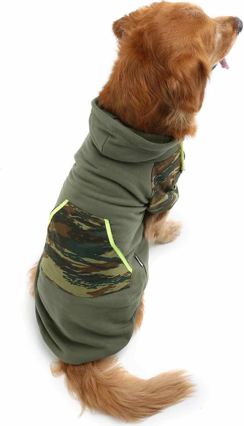 Bluzë me kapuç për qen, Paws & Whiskers, ngjyrë kaki, Askersweat