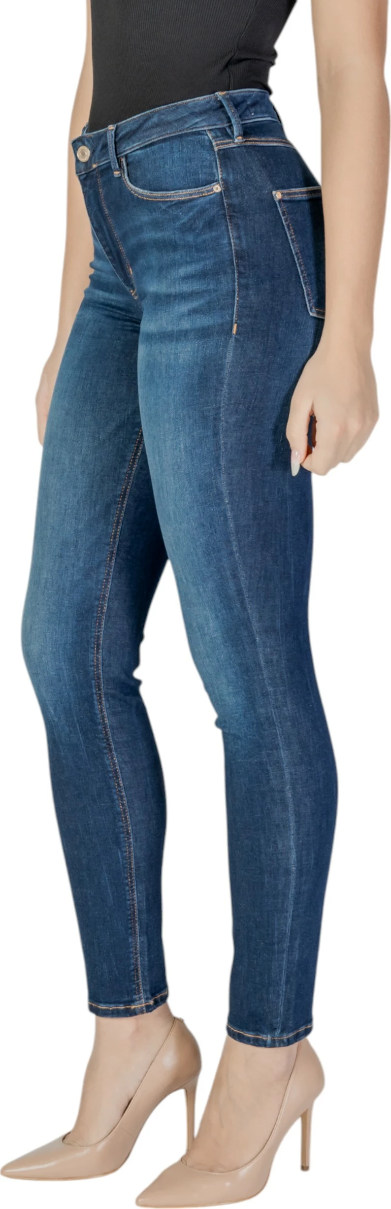 Pantallona xhinse për femra Guess 1981 W2YA46D4Q03, denim i errët [Madhësia: W26 L31]