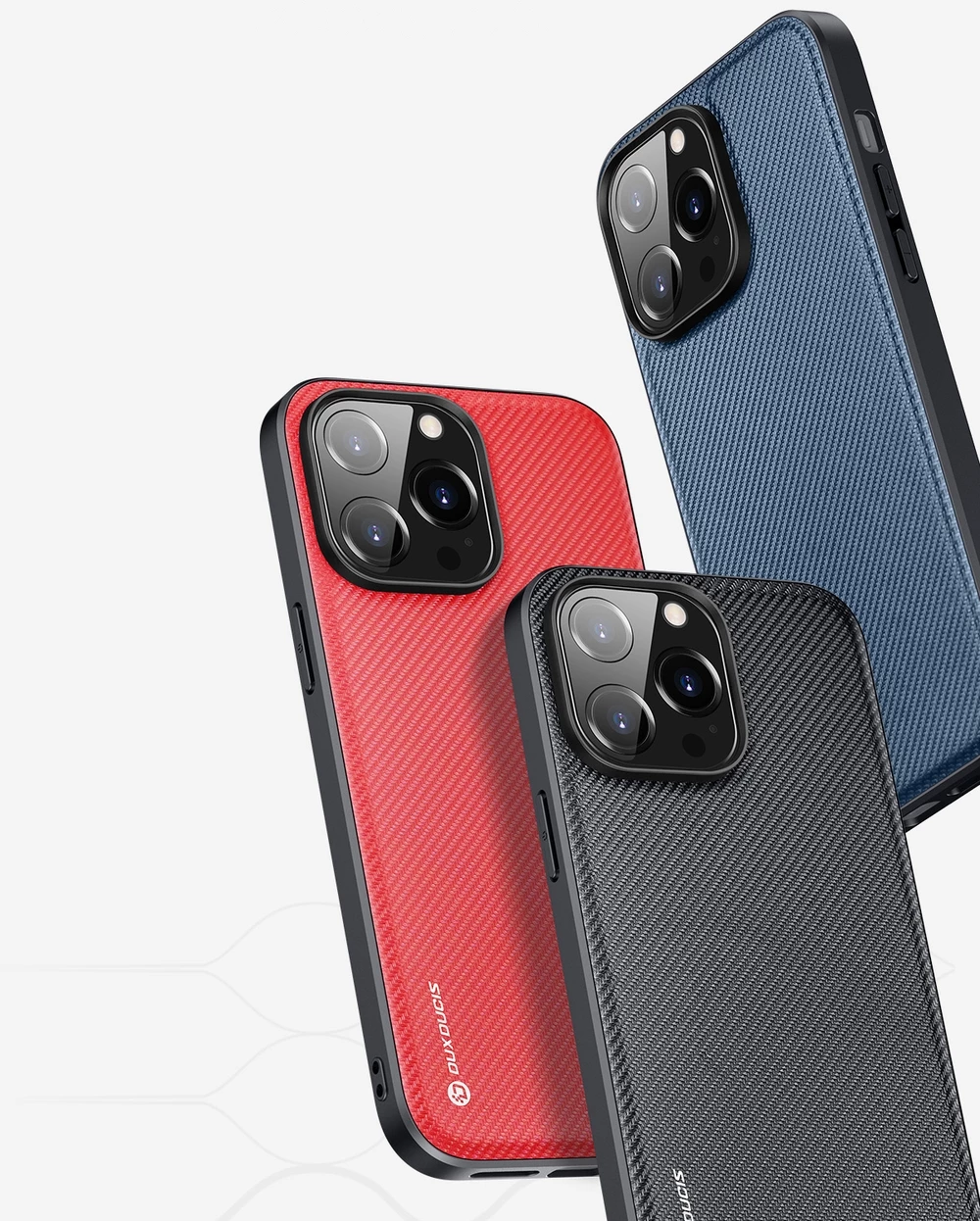 Mbështjellës Dux Ducis Fino për iPhone 14 Pro Max, najlon, kaltër